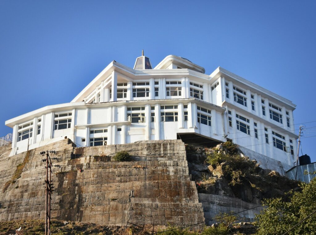 A large white building