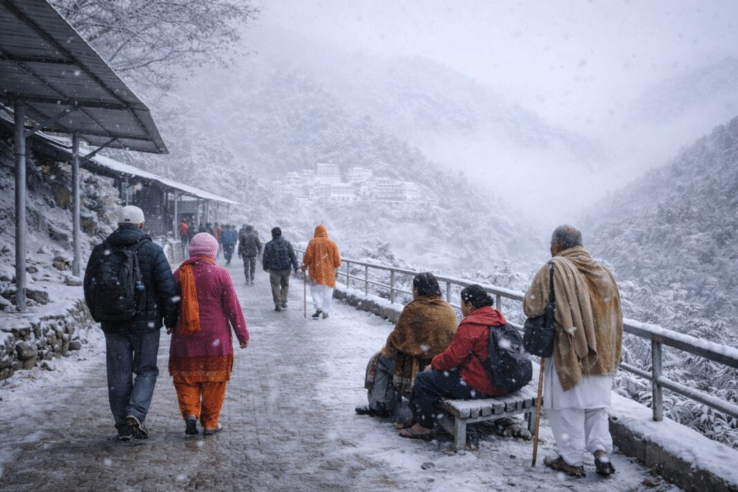 snow in katra vaishno devi